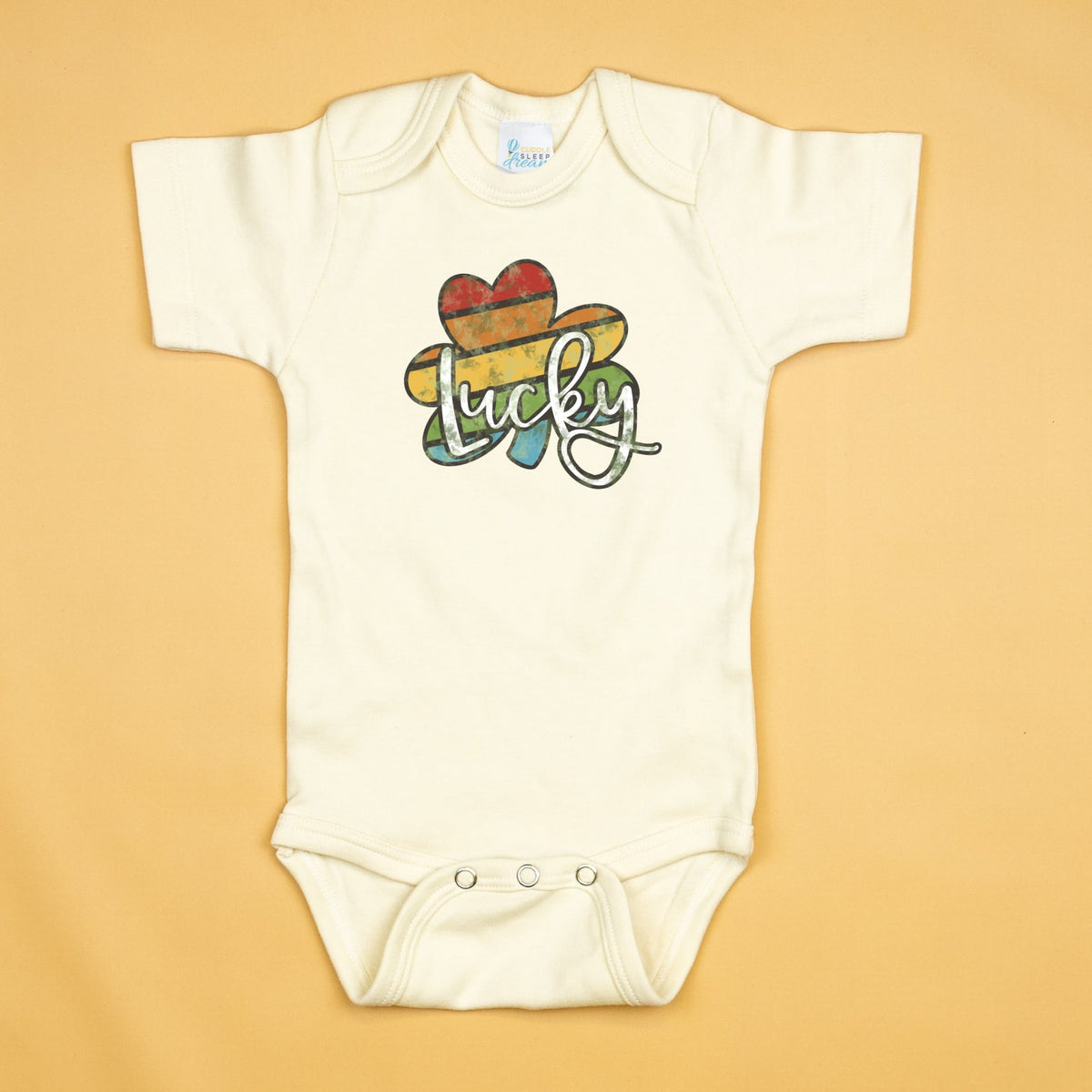 Cuddle Sleep Dream Baby One-Pieces Rainbow Lucky | Natural Bodysuit