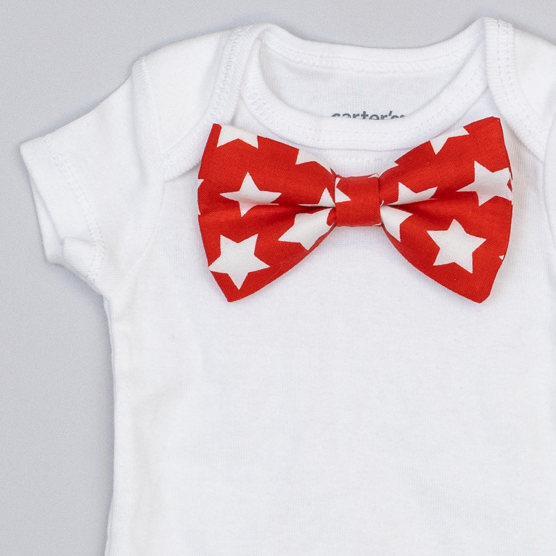 Cuddle Sleep Dream Bowtie Bodysuit Red Stars Bowtie Bodysuit