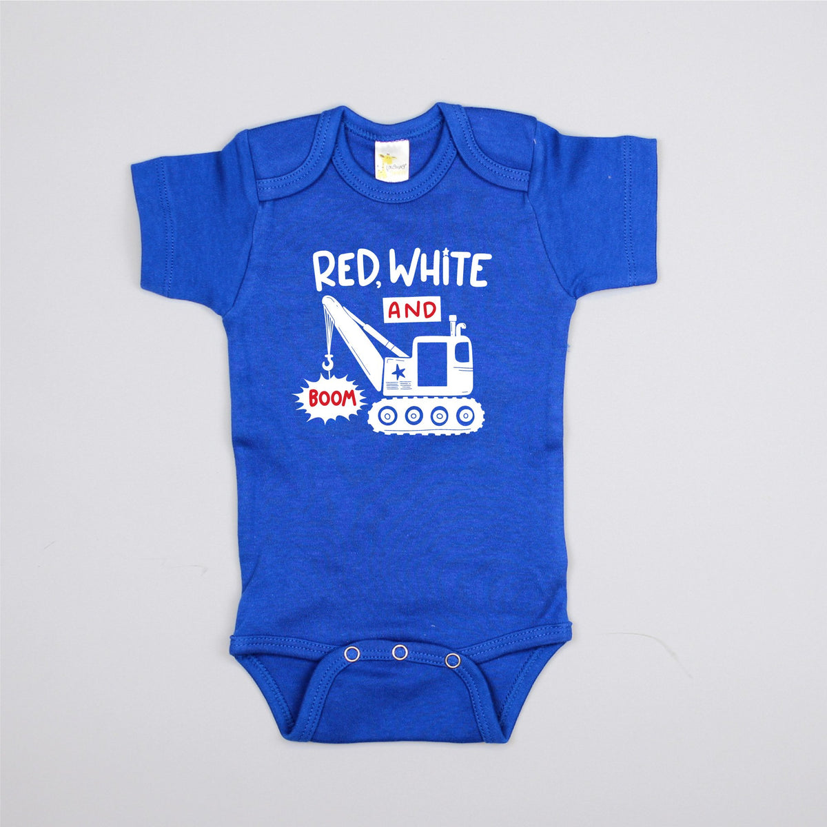 Cuddle Sleep Dream Red White BOOM | Blue Bodysuit