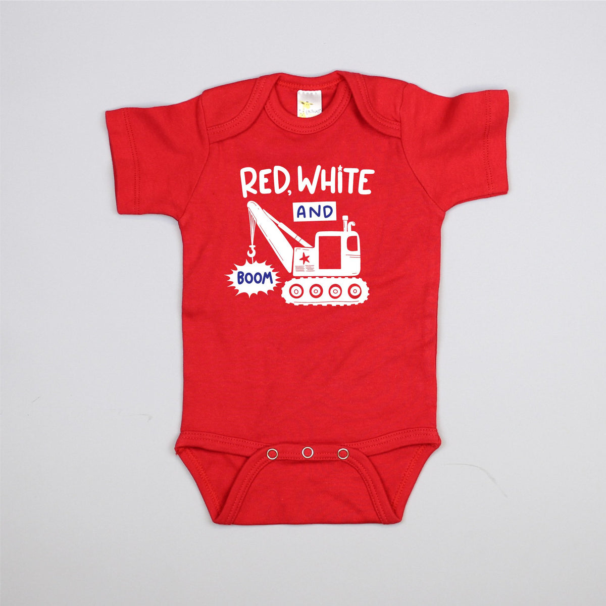 Cuddle Sleep Dream Red White BOOM | Red Bodysuit