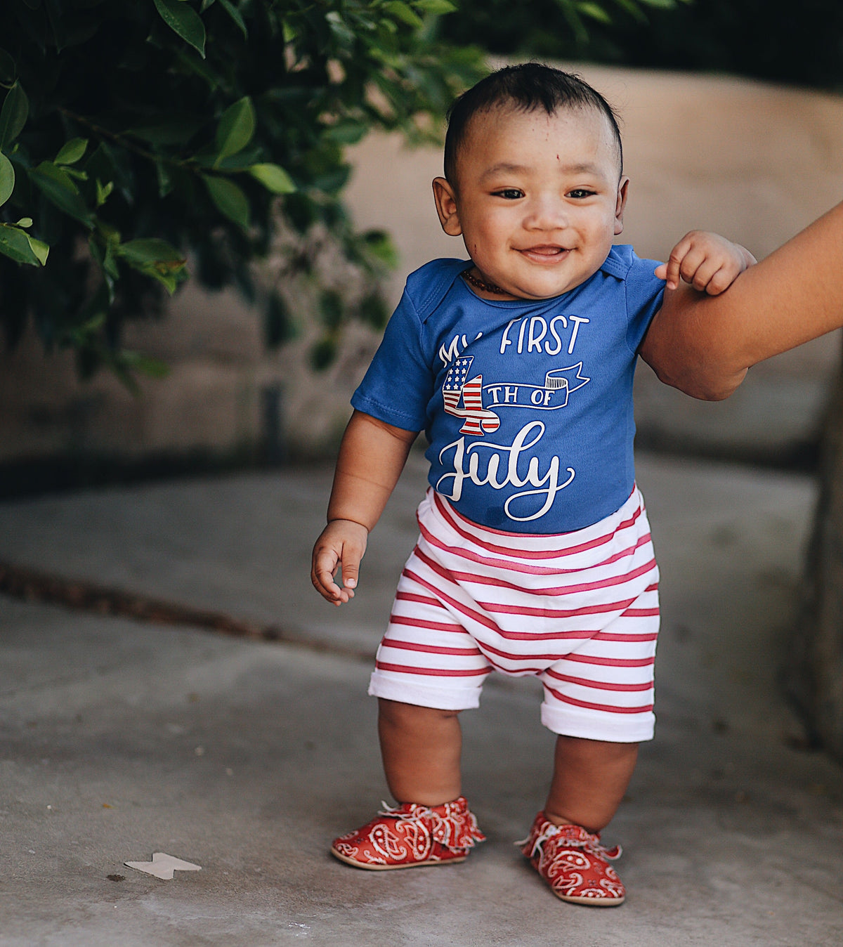Cuddle Sleep Dream Rolled Hem Shorts Red/White Stripe Rolled Hem Shorts