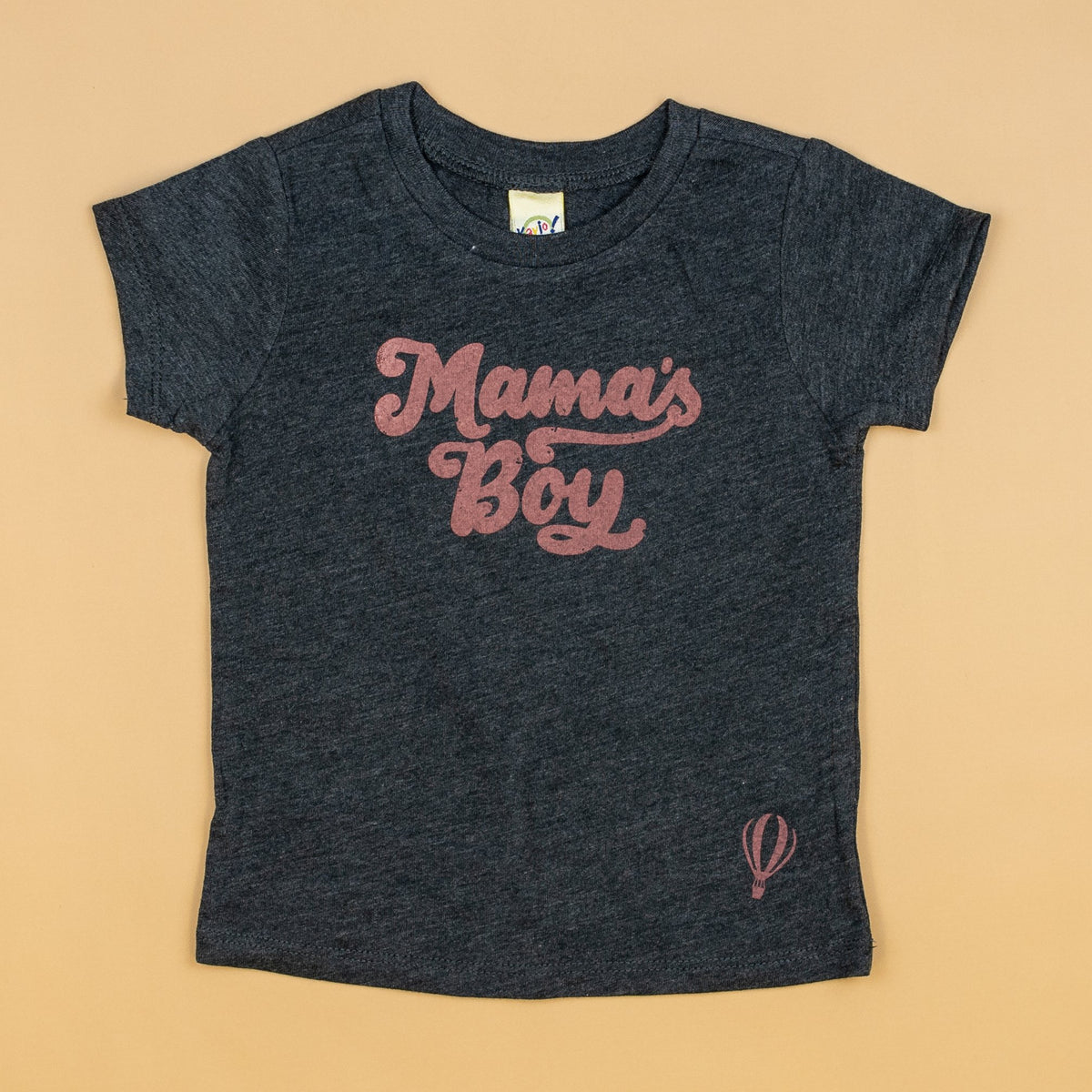 Cuddle Sleep Dream Retro Mama&#39;s Boy - Mauve on Charcoal
