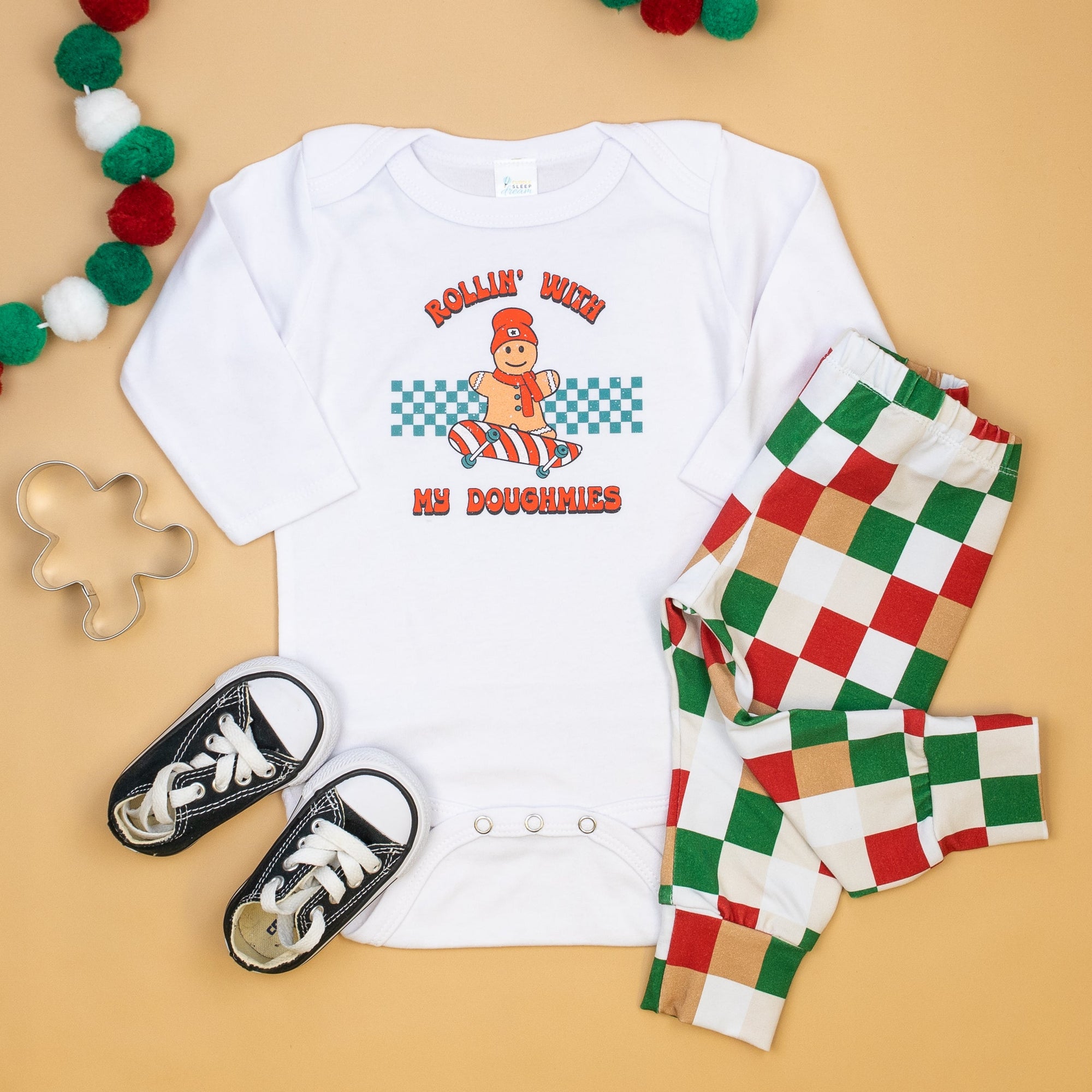 Cuddle Sleep Dream Rollin with my Doughmies | White Bodysuit