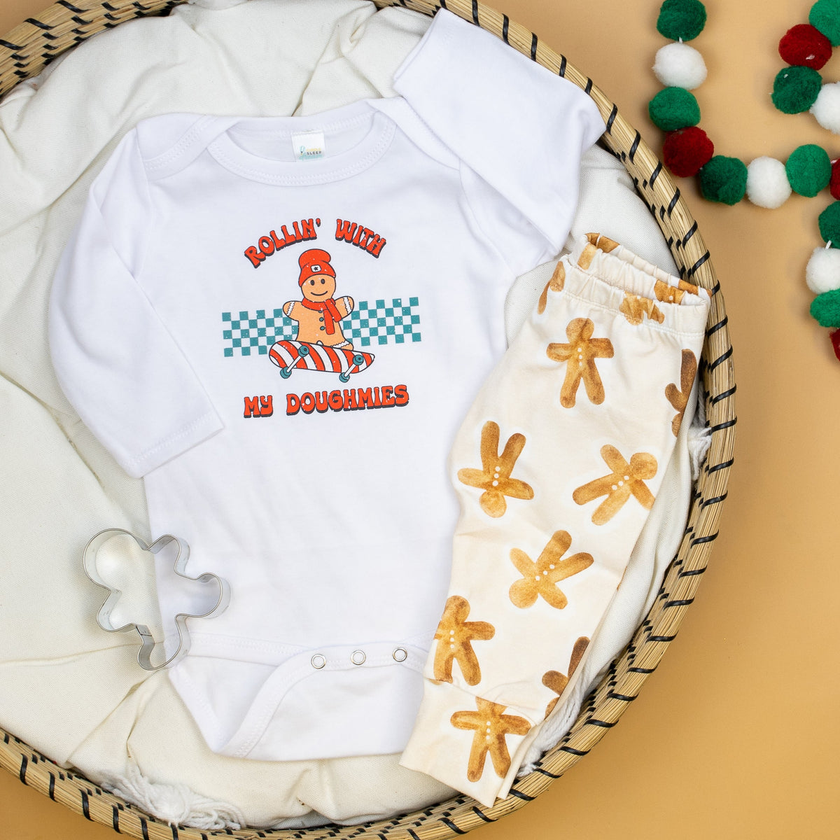 Cuddle Sleep Dream Rollin with my Doughmies| White Bodysuit