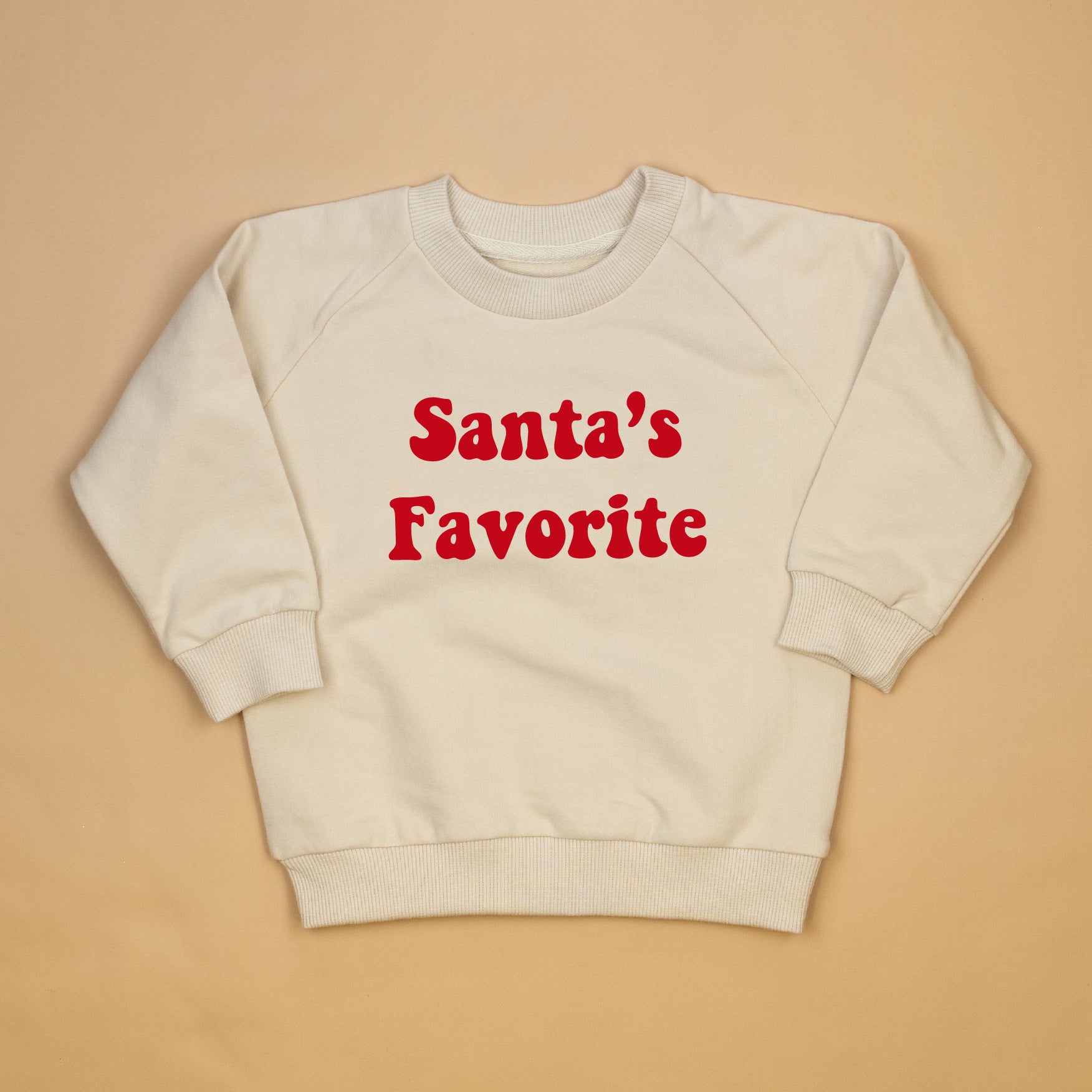 Cuddle Sleep Dream Santa's Favorite | Cream Terry Sweatshirt