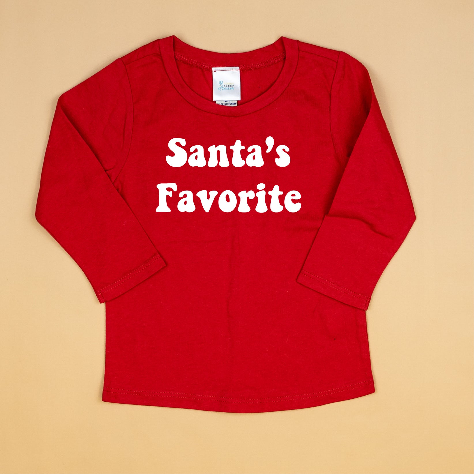 Cuddle Sleep Dream Graphic Tee Santa's Favorite | Infant/Toddler/Youth Tshirt
