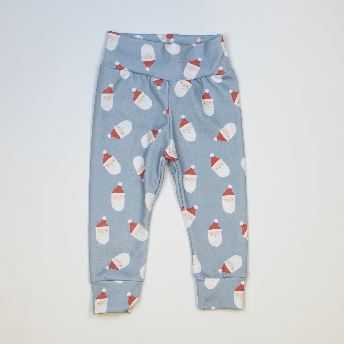 Cuddle Sleep Dream Leggings Santas on Blue Leggings (12m-3t)