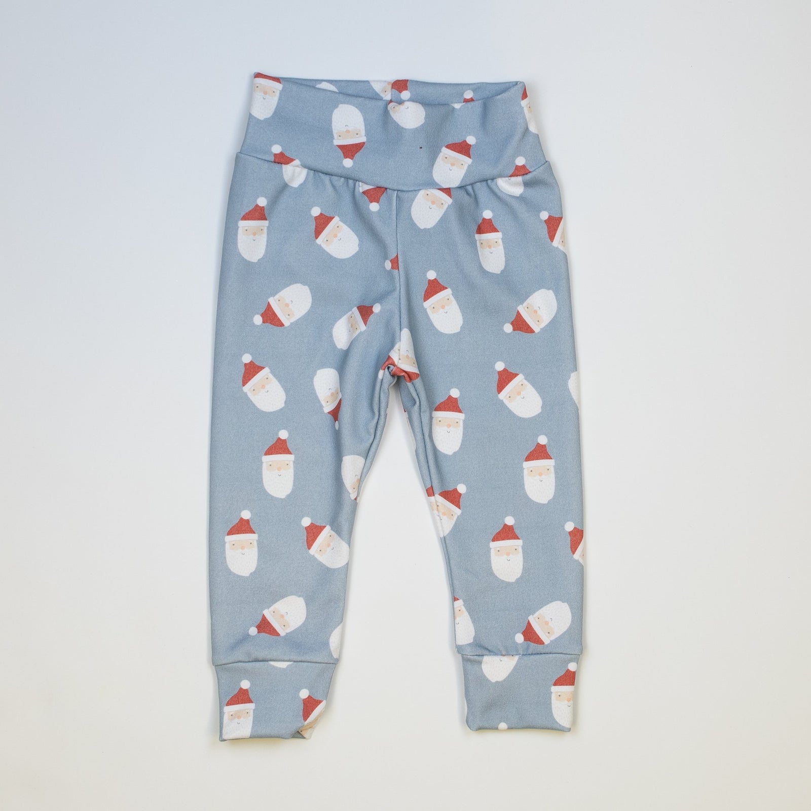 Cuddle Sleep Dream Leggings Santas on Blue Leggings (12m-3t)