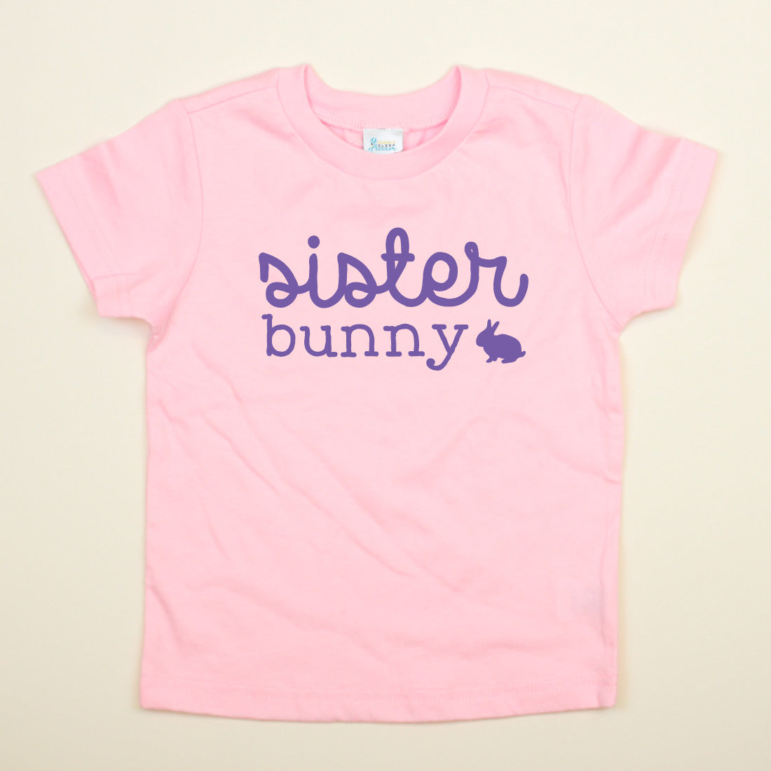 Cuddle Sleep Dream Sister Bunny | Pink Tee