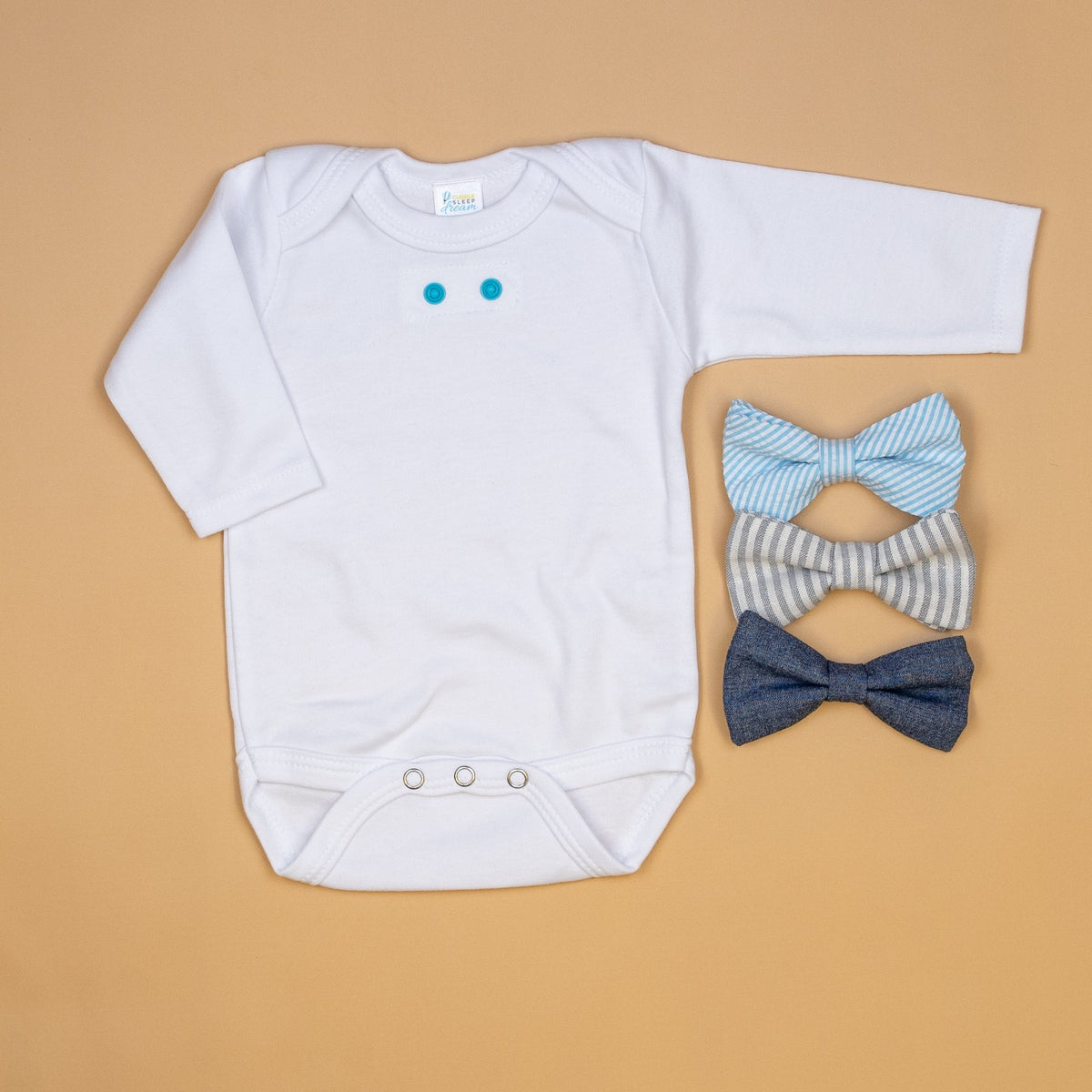Cuddle Sleep Dream starter pack Newborn / Long Sleeve Snap-On Tie Bundle | Starter Pack
