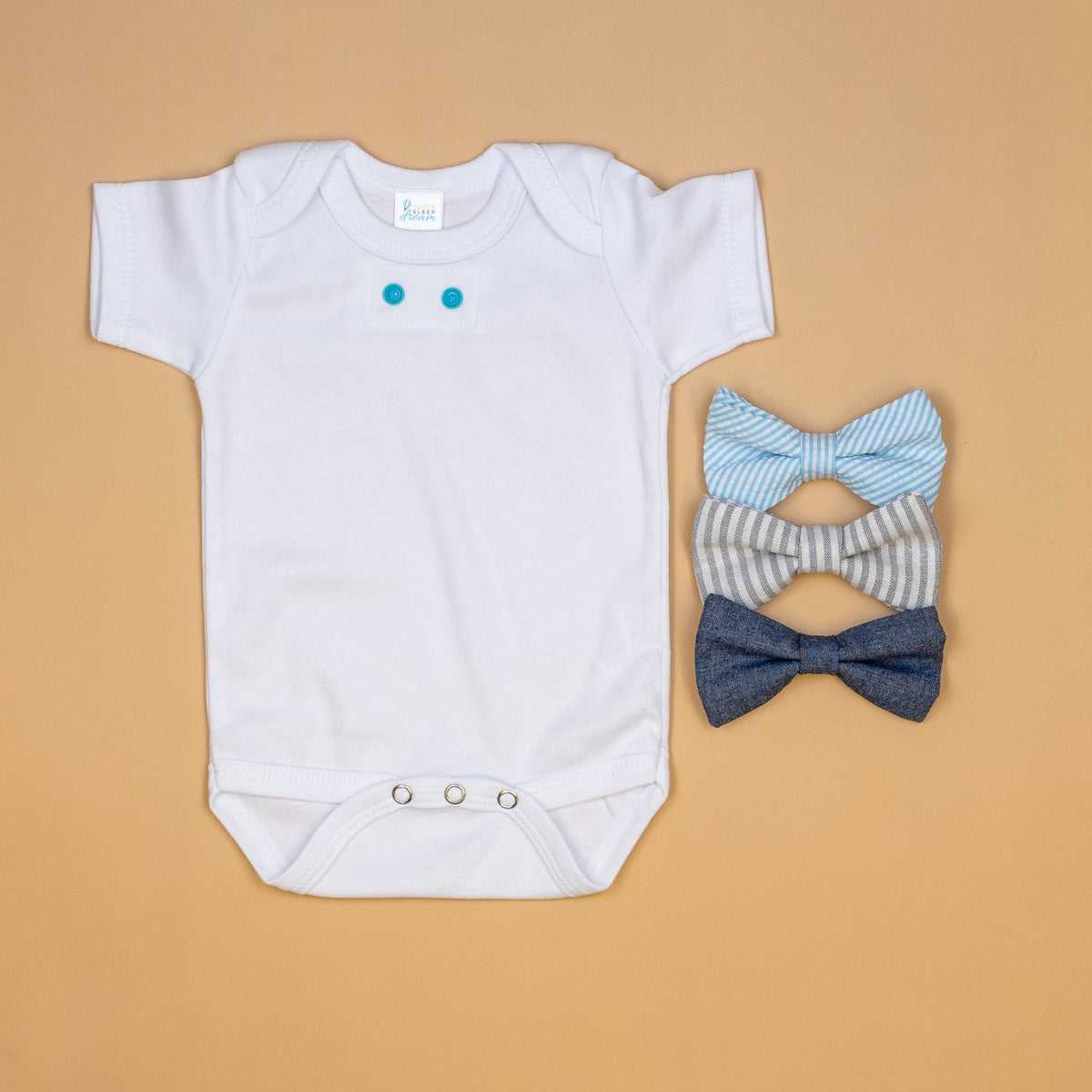 Cuddle Sleep Dream starter pack Newborn / Short Sleeve Snap-On Tie Bundle | Starter Pack