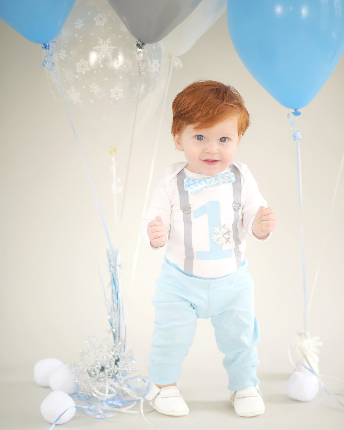 Cuddle Sleep Dream Oh Snap Snow Theme 1st Birthday Bodysuit
