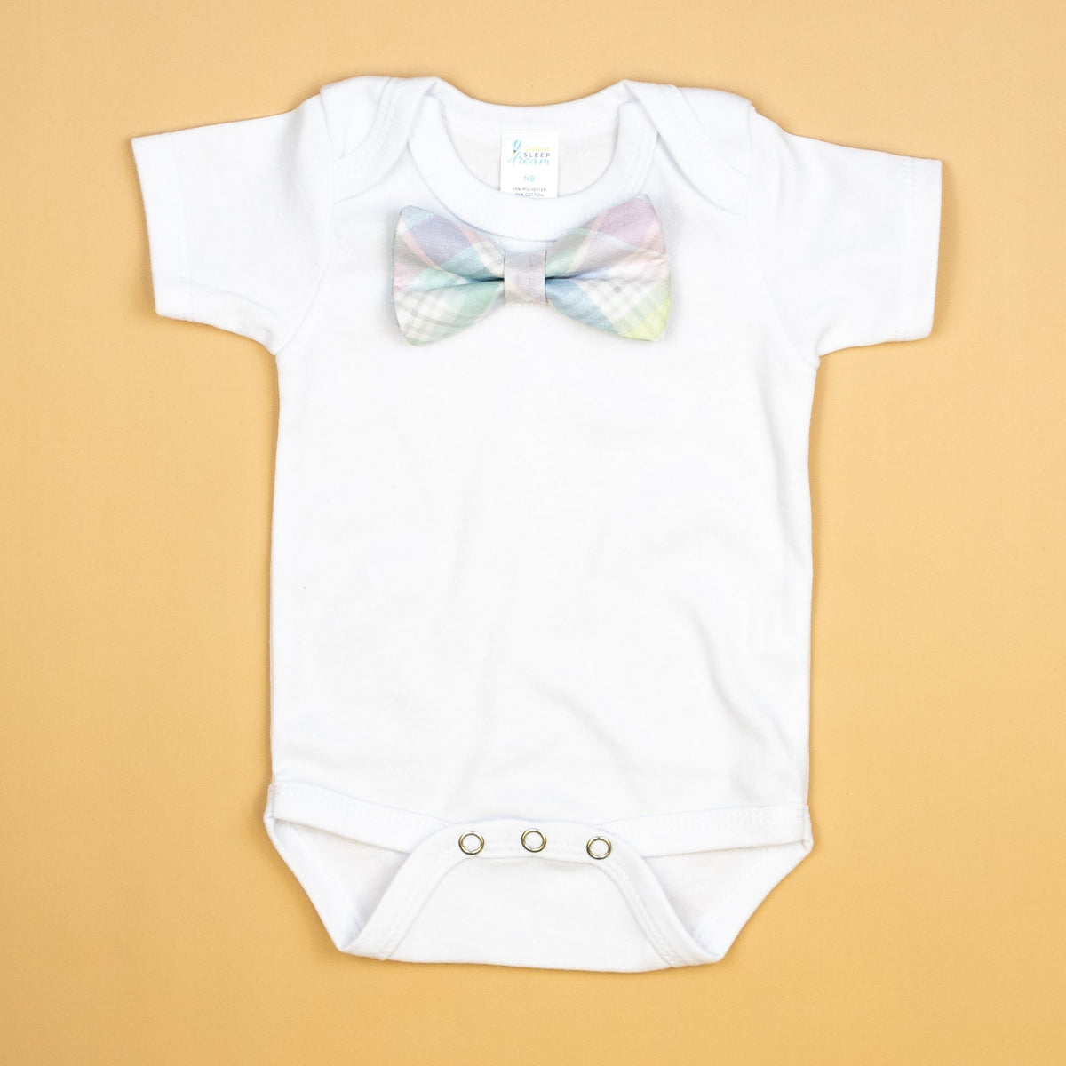 Cuddle Sleep Dream Bowtie Bodysuit Spring Plaid Bowtie Bodysuit