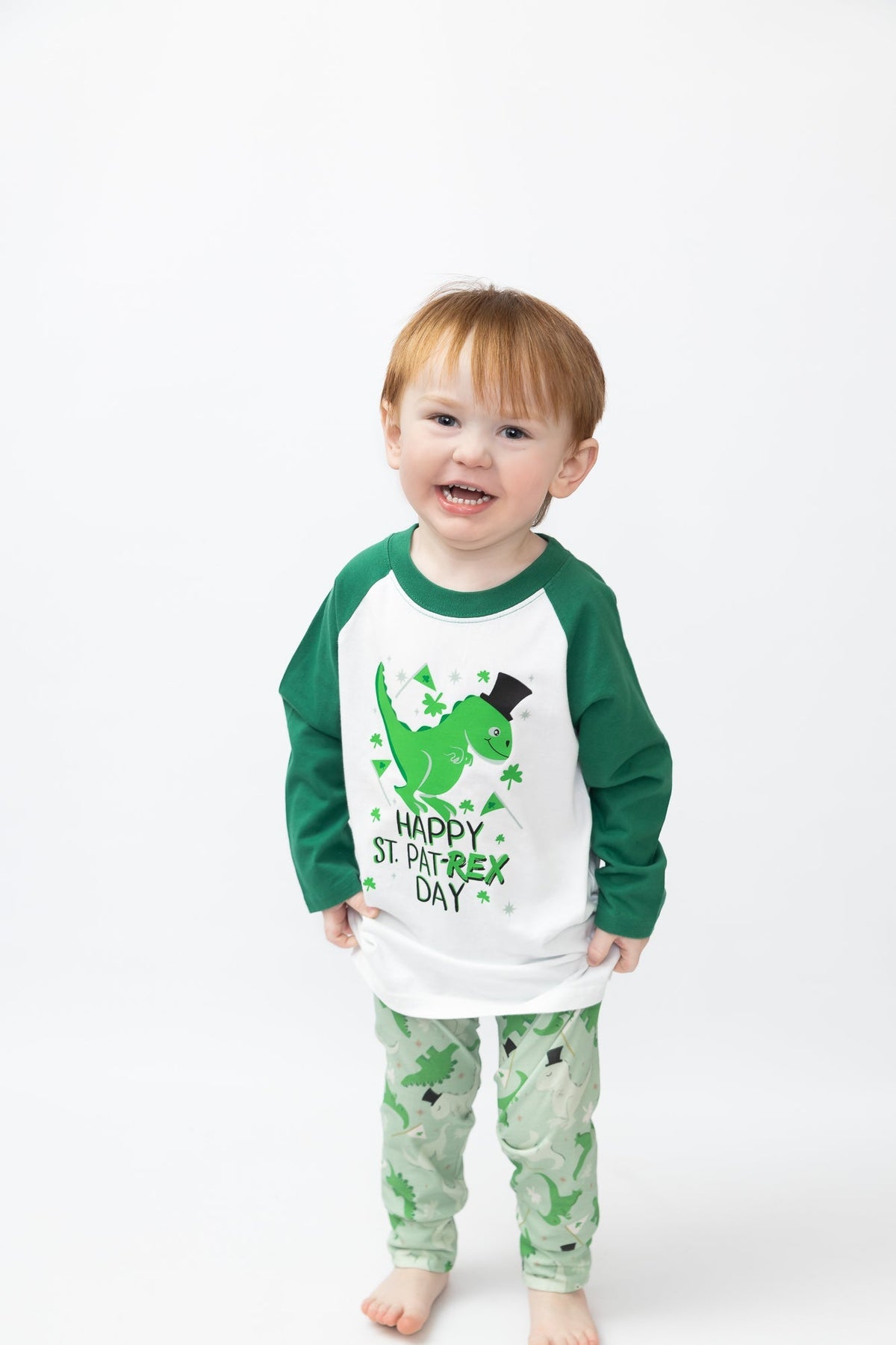 Cuddle Sleep Dream St. Pat-REX | GREEN Raglan | Bodysuit or Tee
