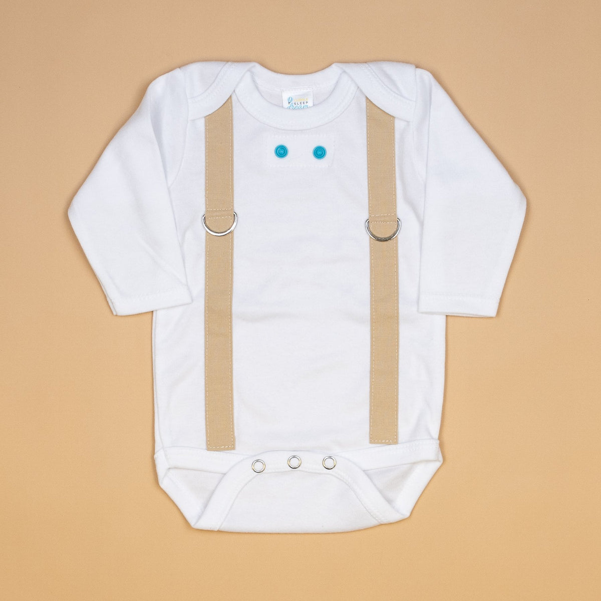 Cuddle Sleep Dream Oh Snap Tan Suspenders - Bodysuit or Tshirt