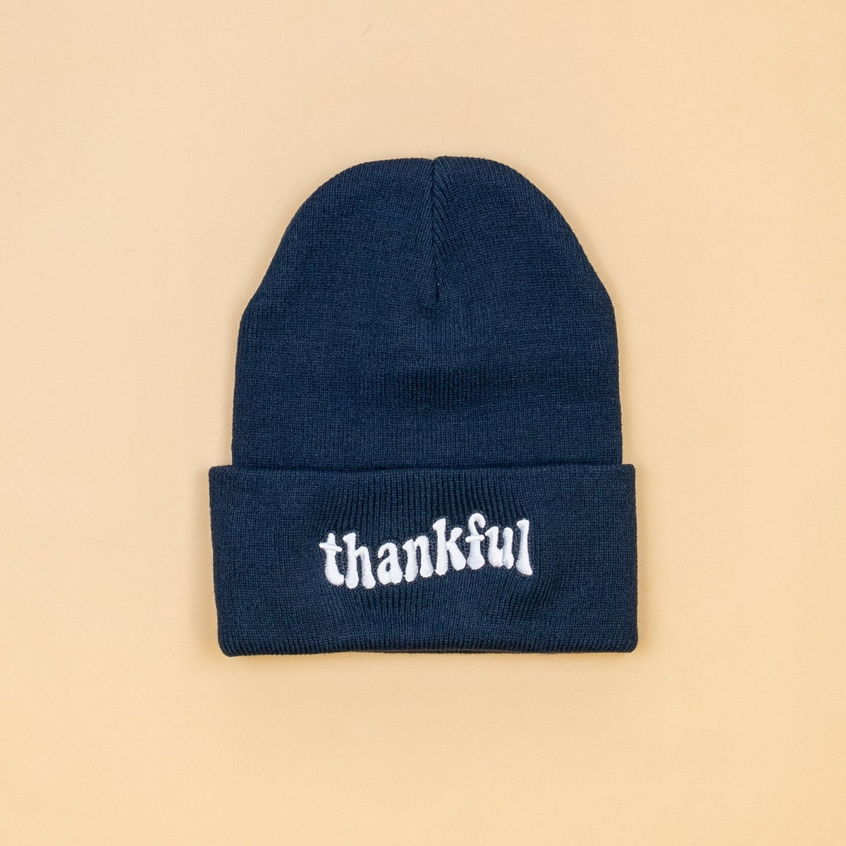 Cuddle Sleep Dream Thankful | Navy Knit Beanie