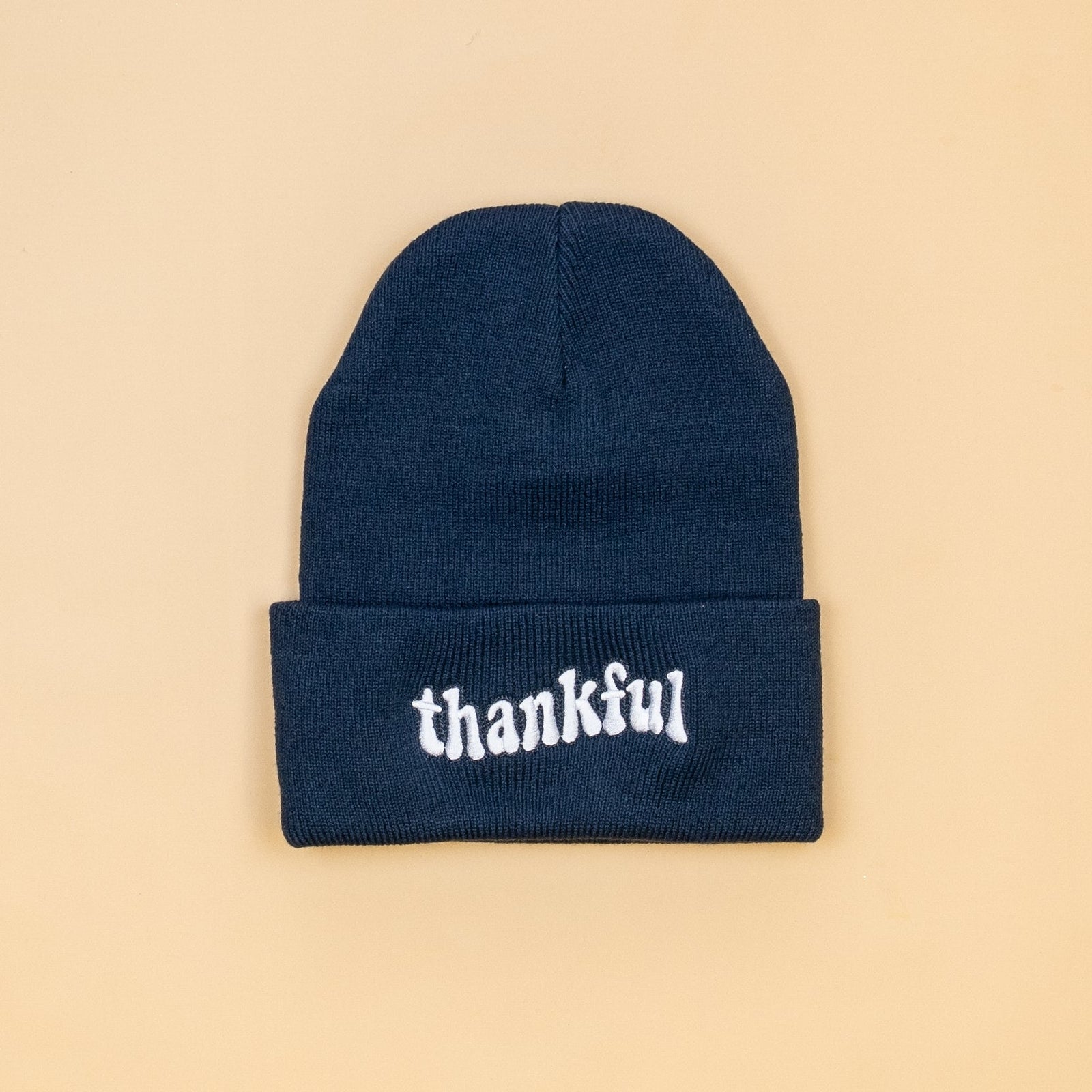 Cuddle Sleep Dream Thankful | Navy Knit Beanie