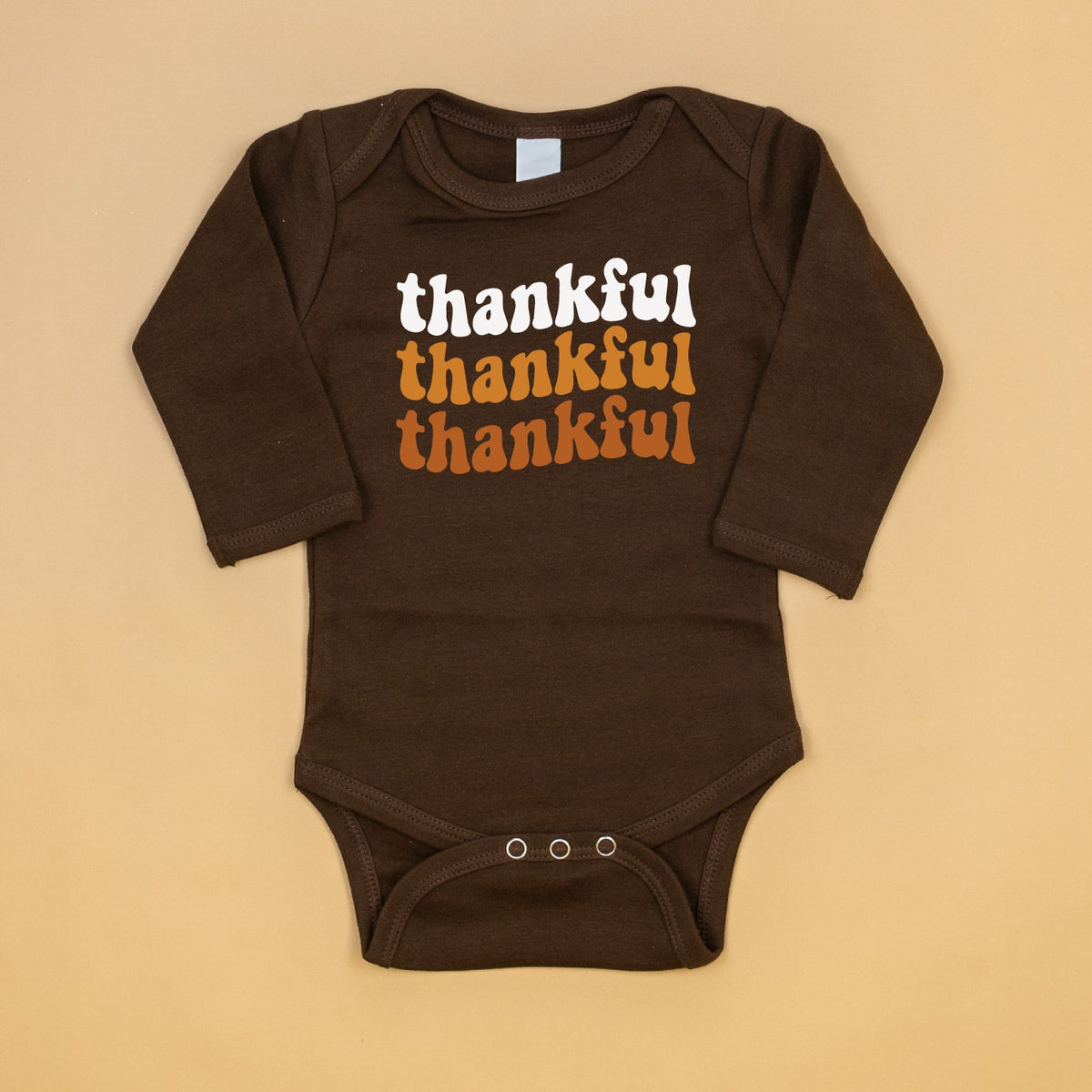Cuddle Sleep Dream Thankful Thankful Thankful | Brown Bodysuit
