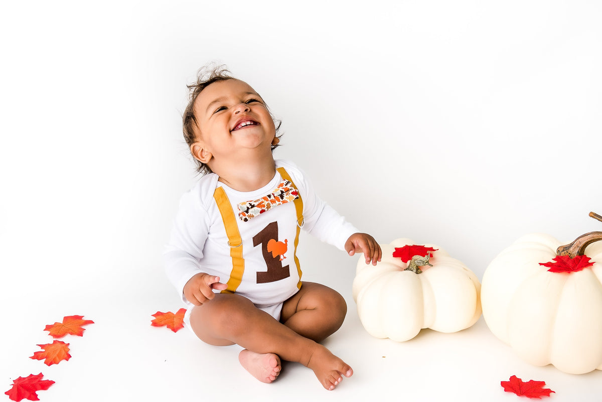 Cuddle Sleep Dream Thanksgiving 1st Birthday Onesie