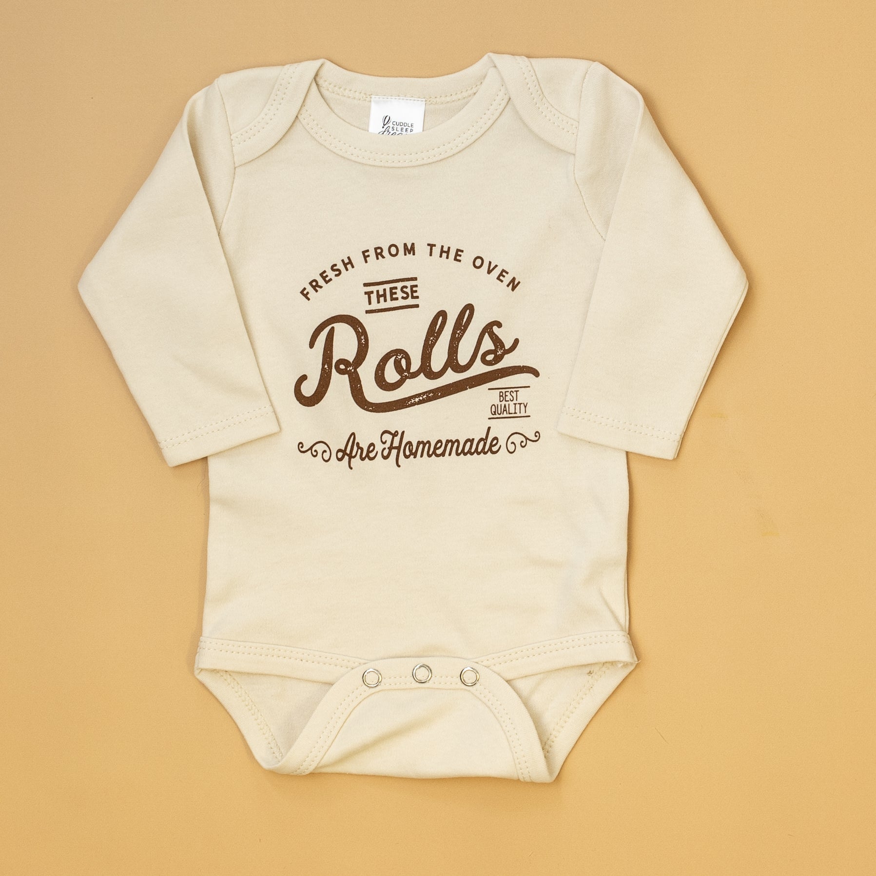Cuddle Sleep Dream These Rolls are Homemade | Onesie in Natural