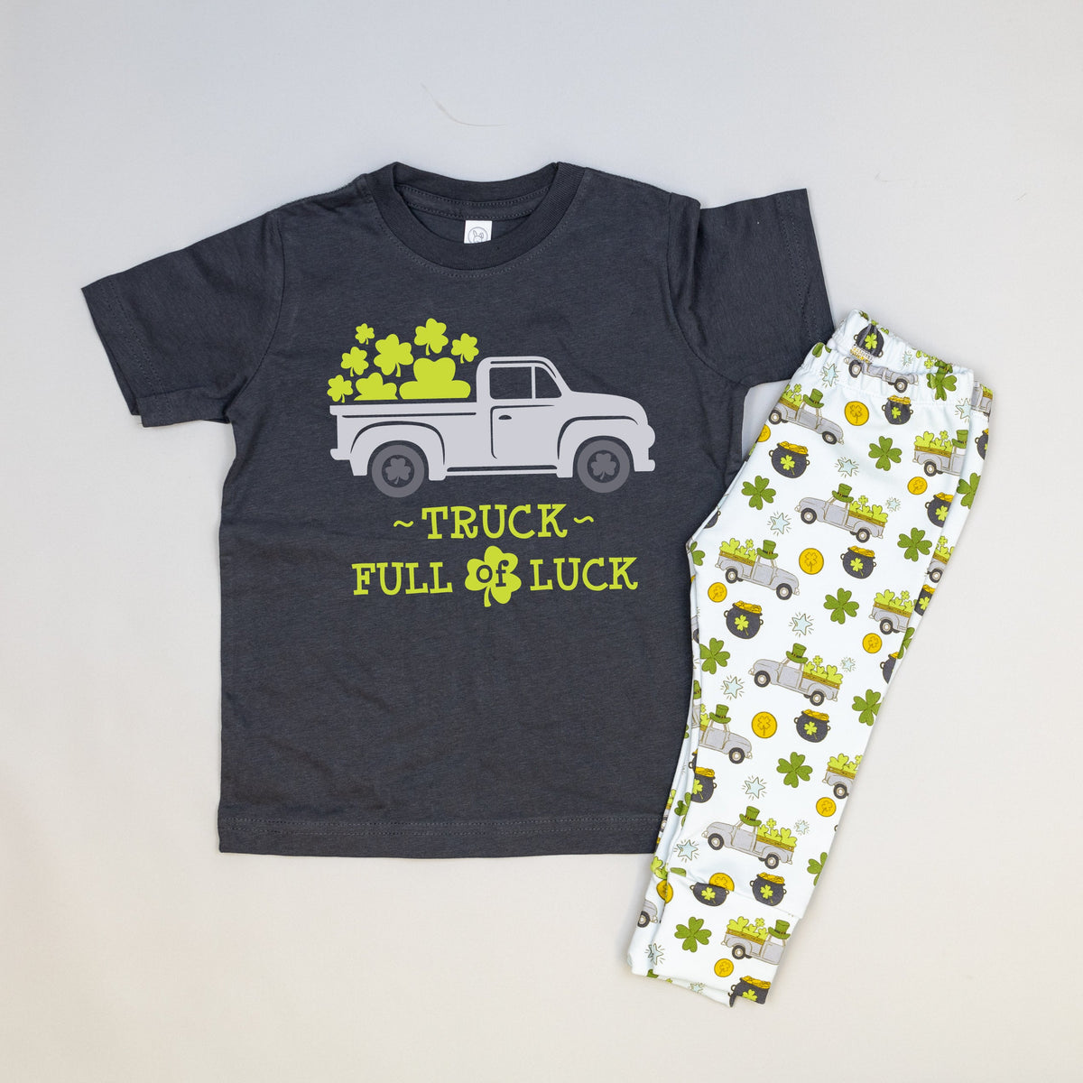 Cuddle Sleep Dream Graphic Tee Truck Full of Luck | Slate Gray Tshirt