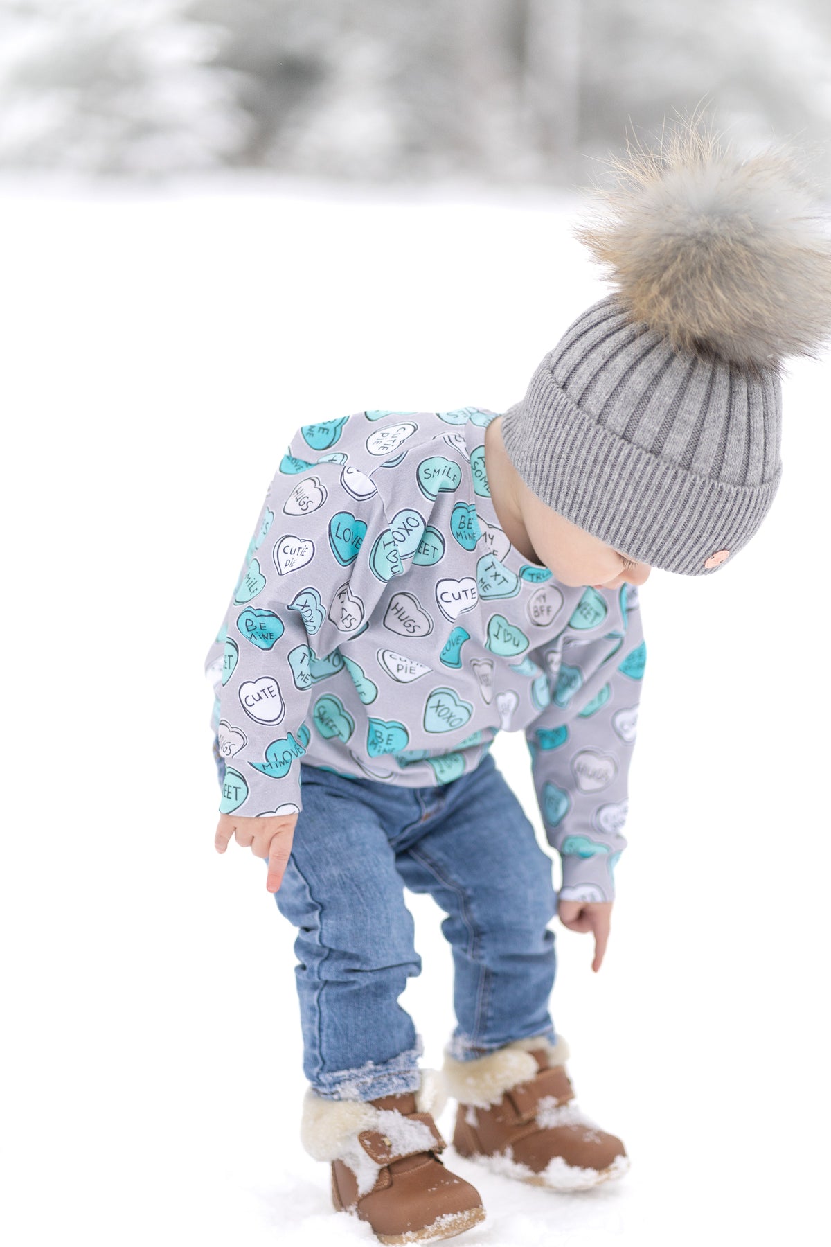 Cuddle Sleep Dream Sweater Valentine Candy Hearts Pullover