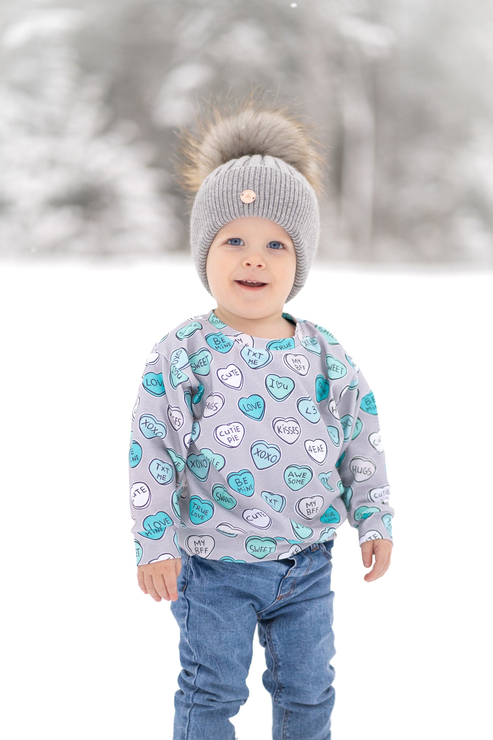 Cuddle Sleep Dream Sweater Valentine Candy Hearts Pullover