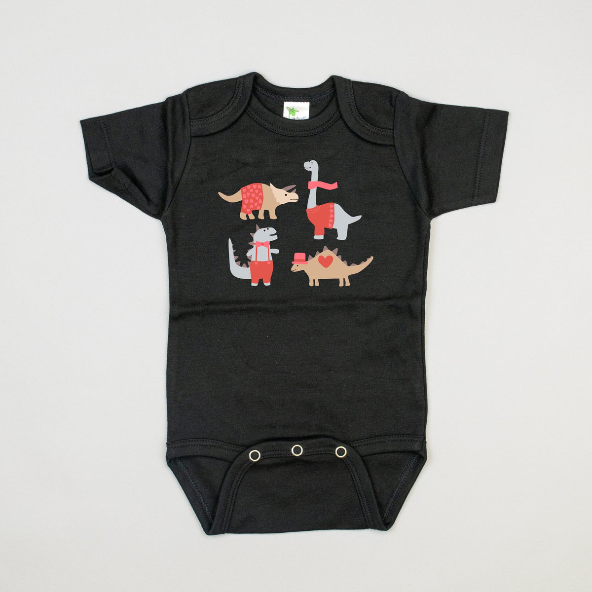 Cuddle Sleep Dream Newborn Short Sleeve Valentine Dapper Dinos | Bodysuit