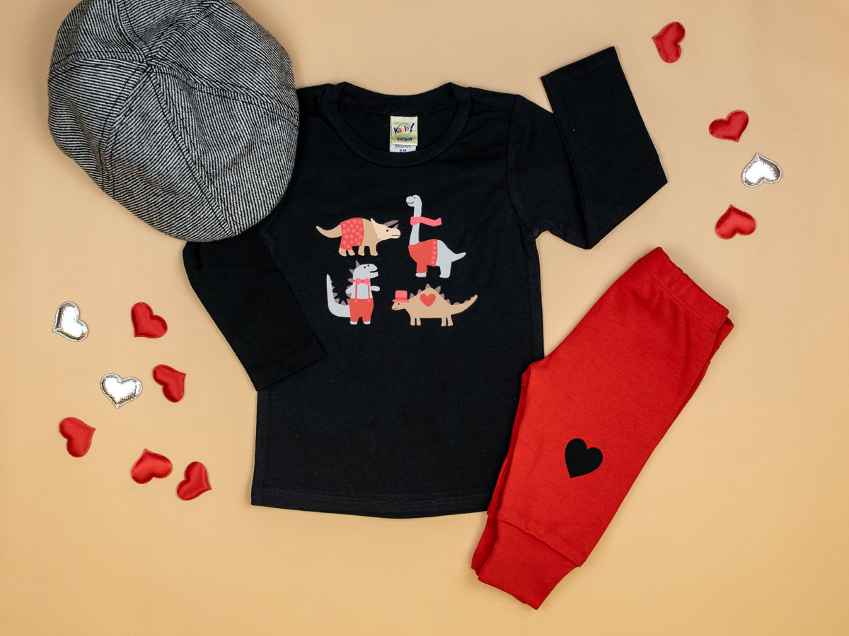 Cuddle Sleep Dream Valentine Dapper Dinos | Tee