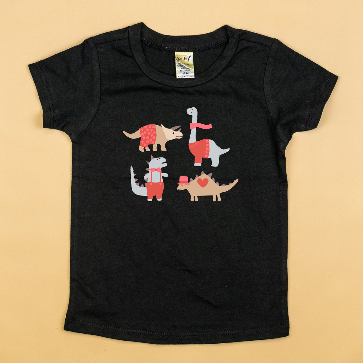 Cuddle Sleep Dream 6m Short Sleeve Valentine Dapper Dinos | Tee