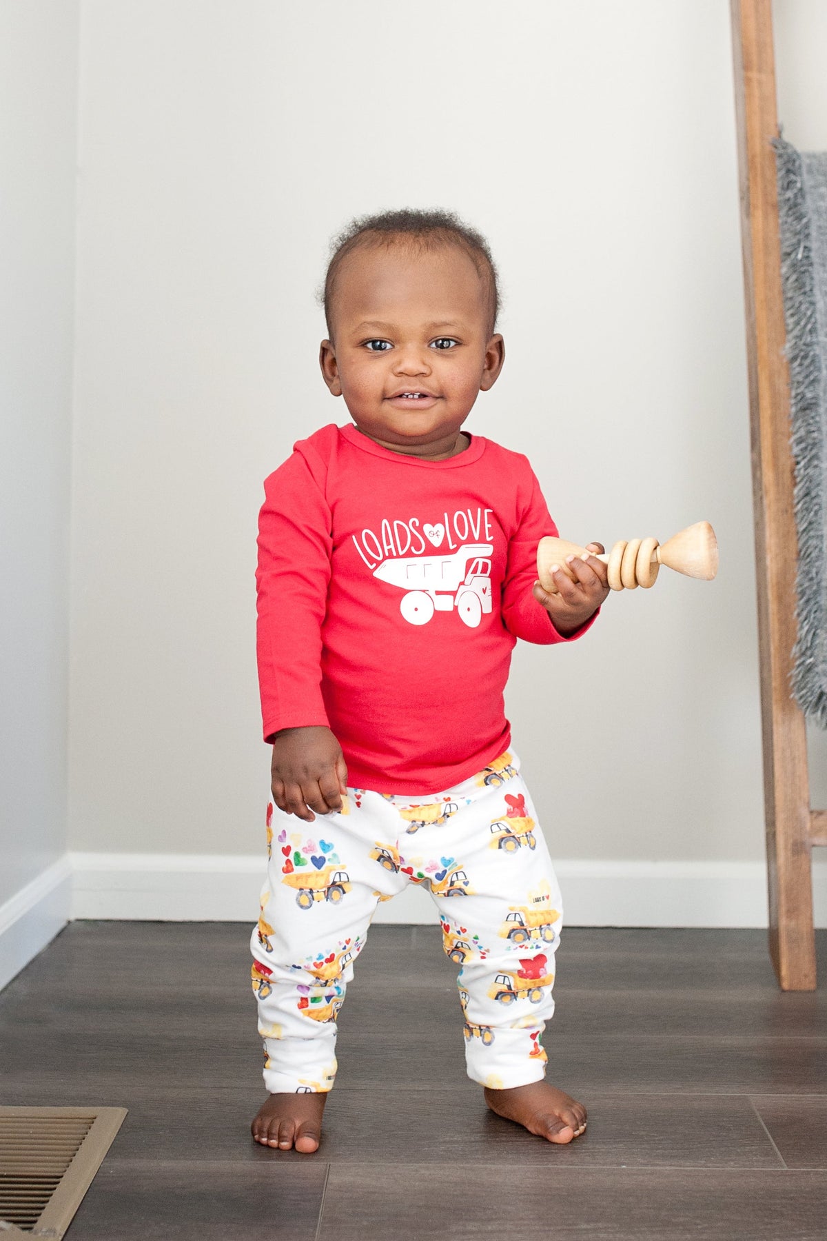 Cuddle Sleep Dream Slim Joggers Valentine Dump Trucks Slim Joggers