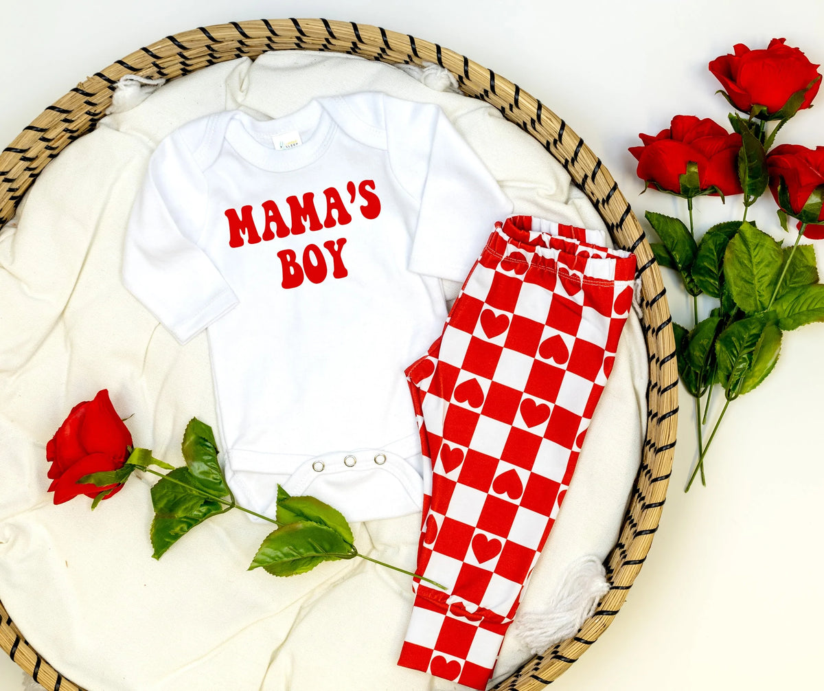 Cuddle Sleep Dream Slim Joggers Valentine Heart Checkerboard Slim Joggers