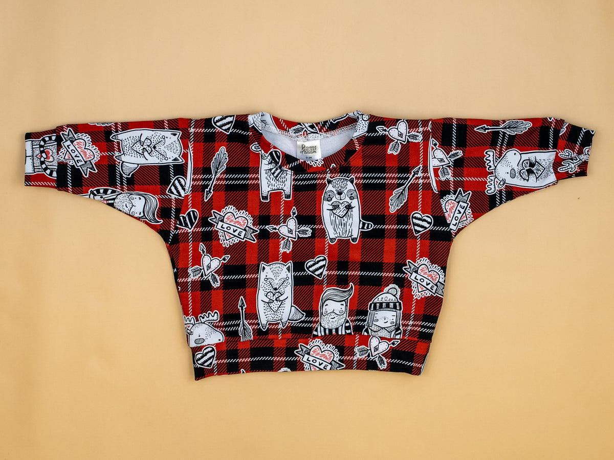 Cuddle Sleep Dream Sweater Valentine Wilderness Plaid Sweatshirt