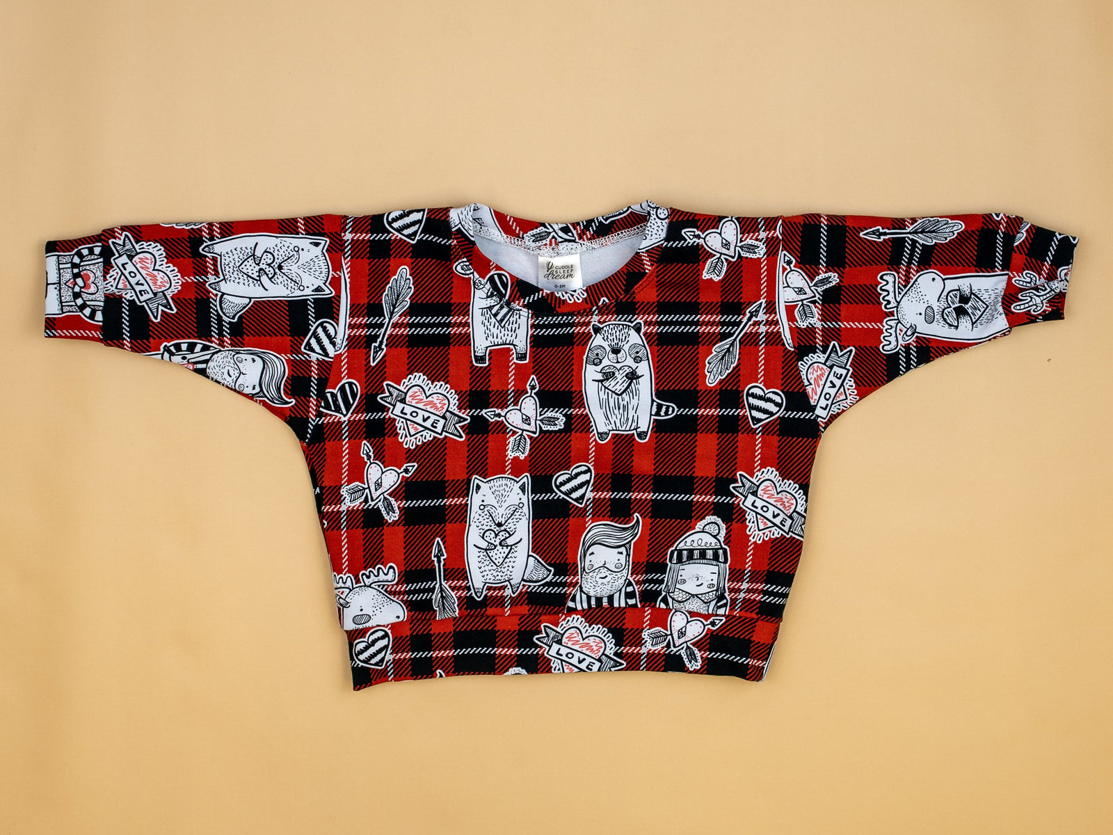 Cuddle Sleep Dream Sweater Valentine Wilderness Plaid Sweatshirt