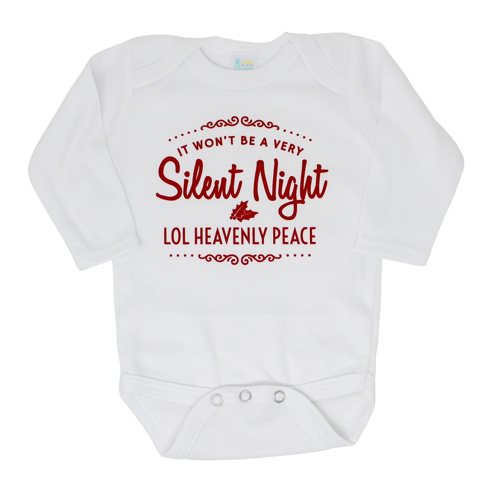 Cuddle Sleep Dream Vintage-Style Not a Silent Night Onesie