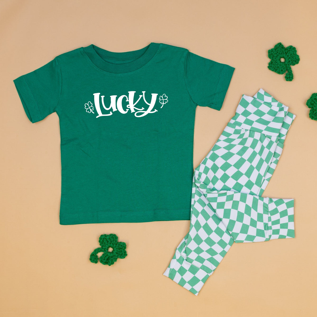 Cuddle Sleep Dream Leggings Wavy Check | St. Patrick&#39;s Day Leggings