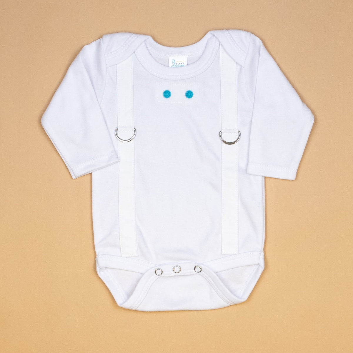 Cuddle Sleep Dream Oh Snap White Suspenders - Onesie or Tshirt