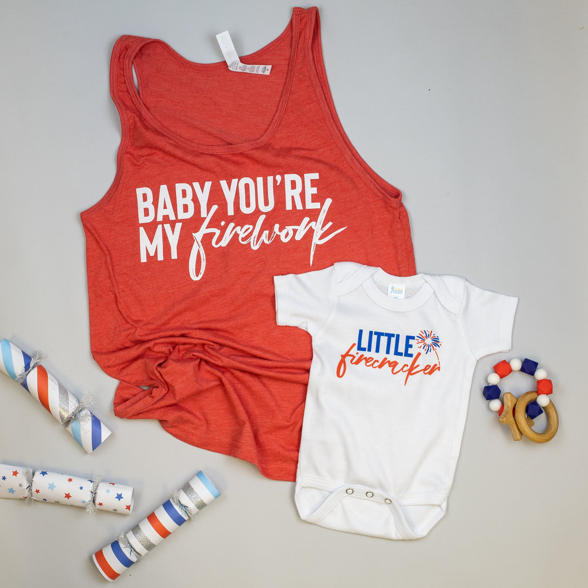 Cuddle Sleep Dream Adult Tees You&#39;re My Firework | Red Unisex Tank