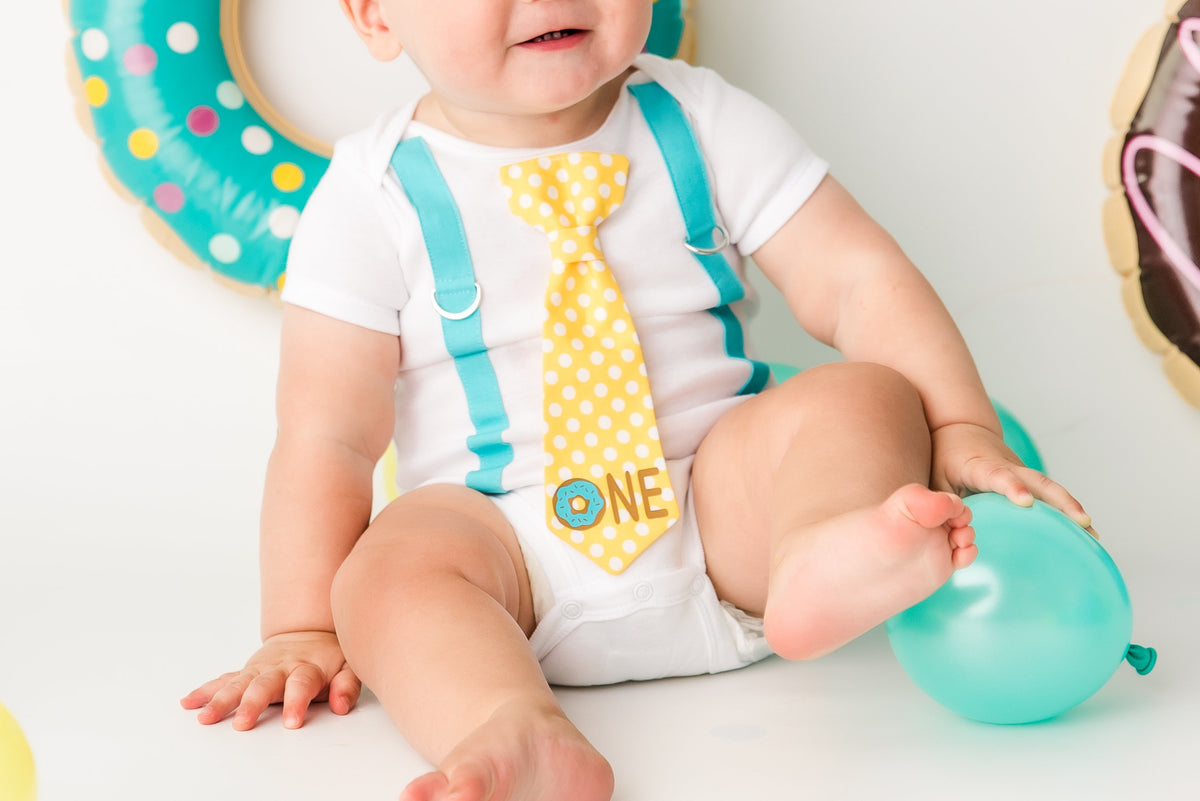 Cuddle Sleep Dream Oh Snap Donut 1st Birthday Onesie