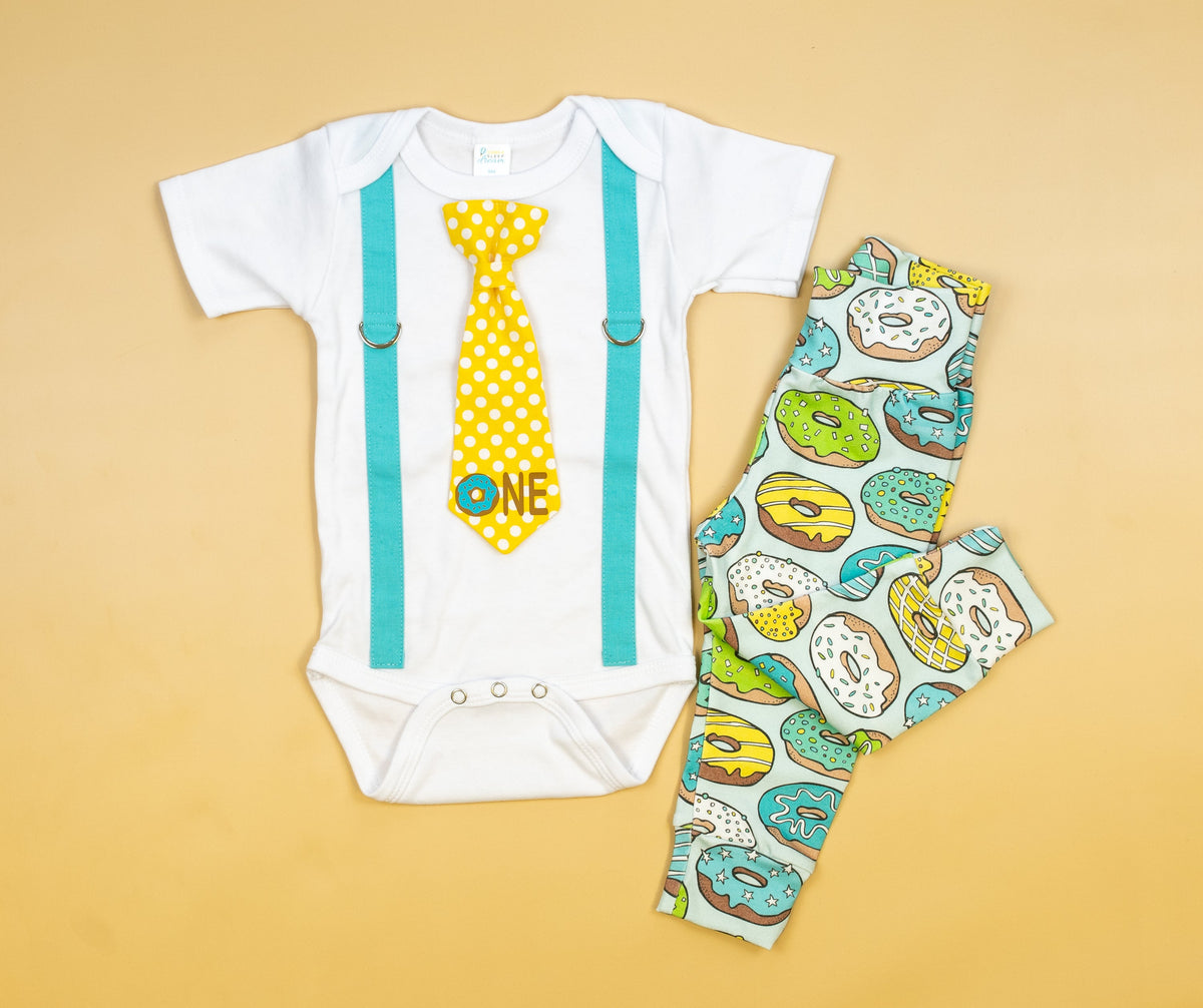 Cuddle Sleep Dream Oh Snap Donut 1st Birthday Onesie