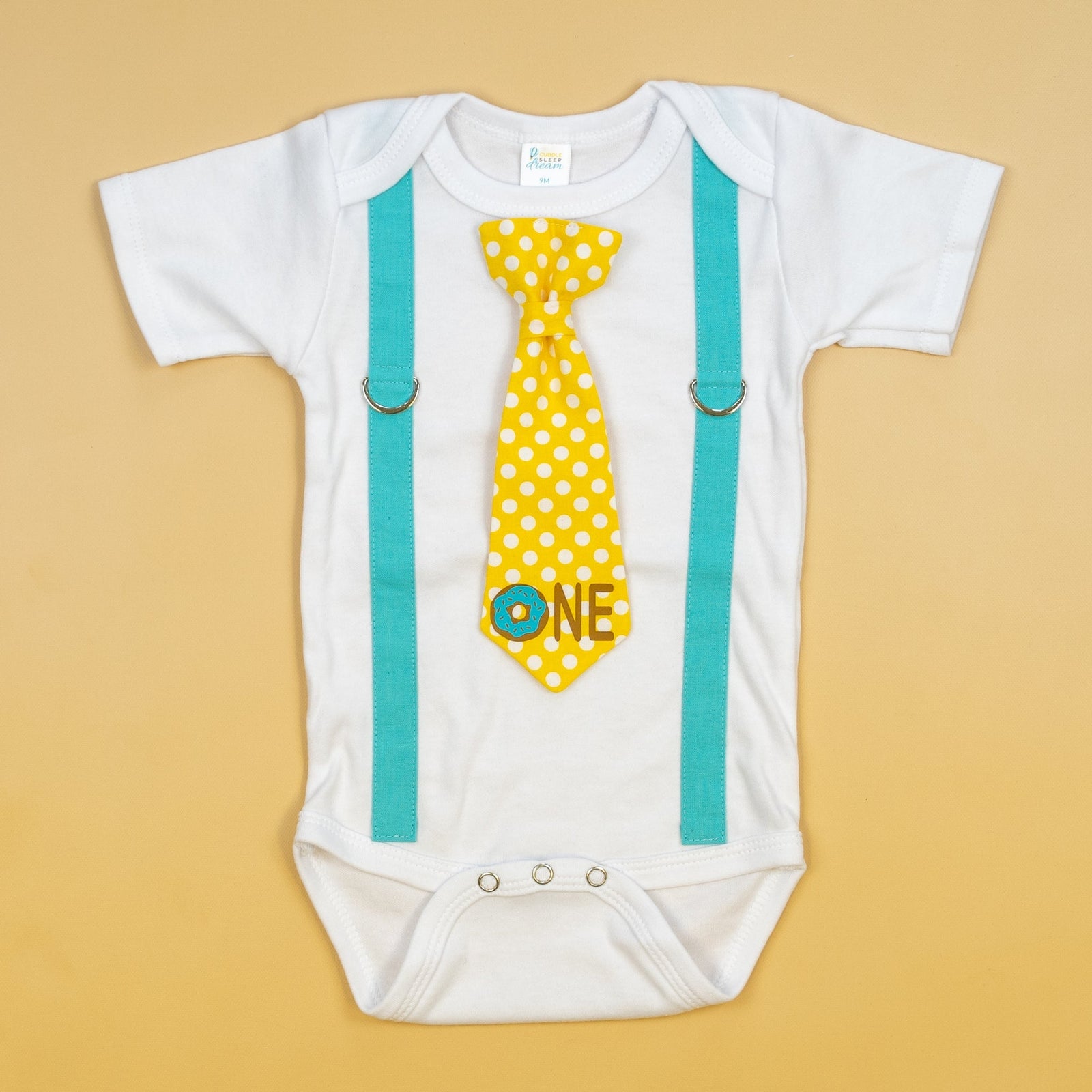 Cuddle Sleep Dream Oh Snap Donut 1st Birthday Onesie