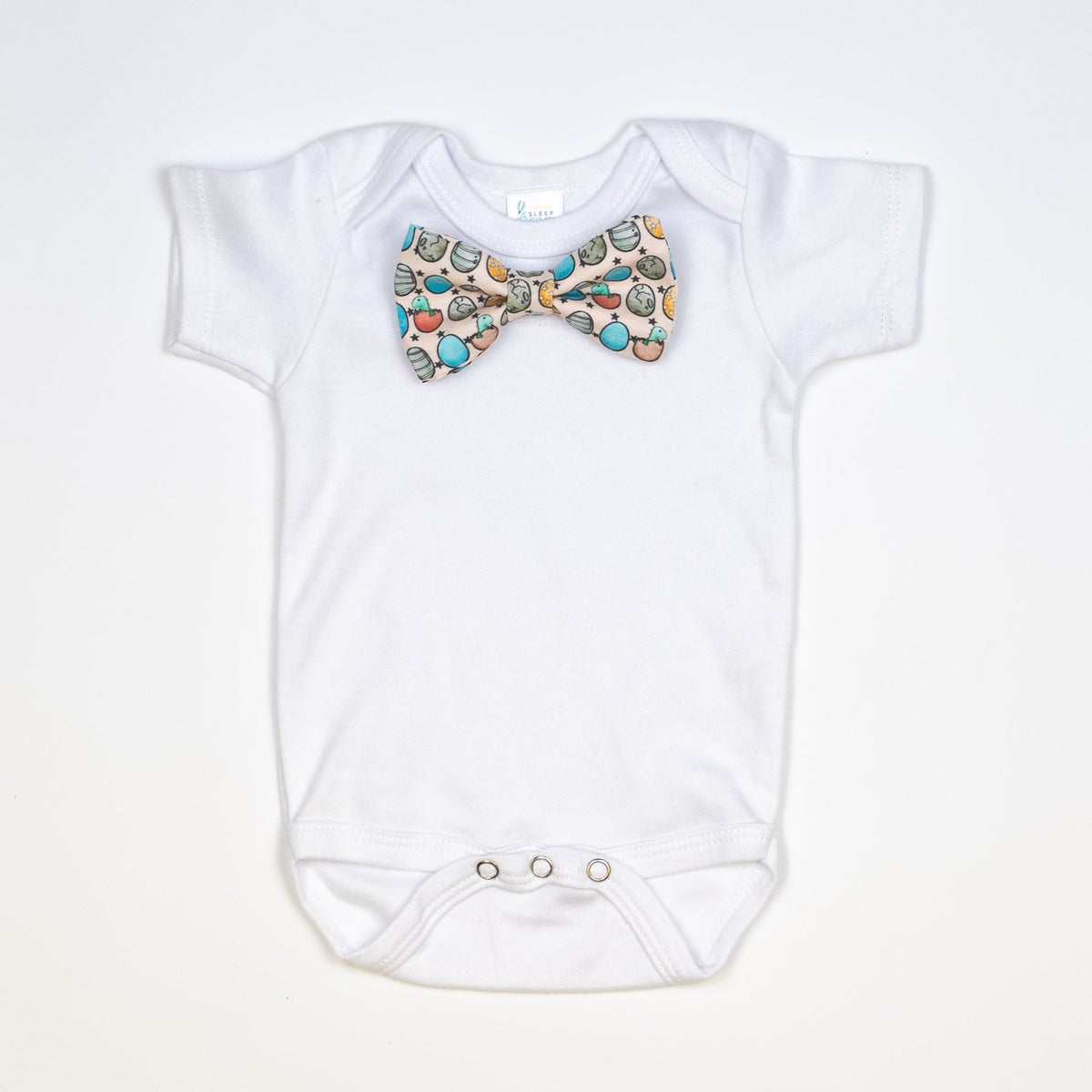 Cuddle Sleep Dream Bowtie Bodysuit Easter Dino Eggs Bowtie Bodysuit
