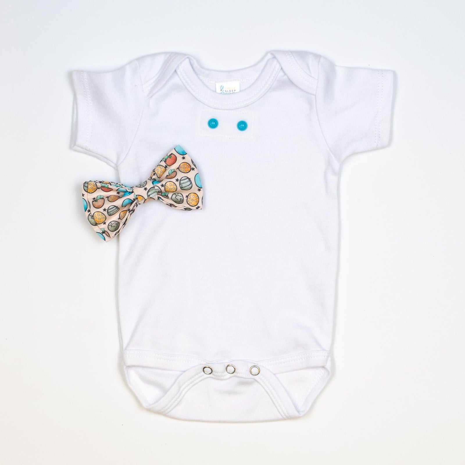 Cuddle Sleep Dream Bowtie Bodysuit Easter Dino Eggs Bowtie Bodysuit