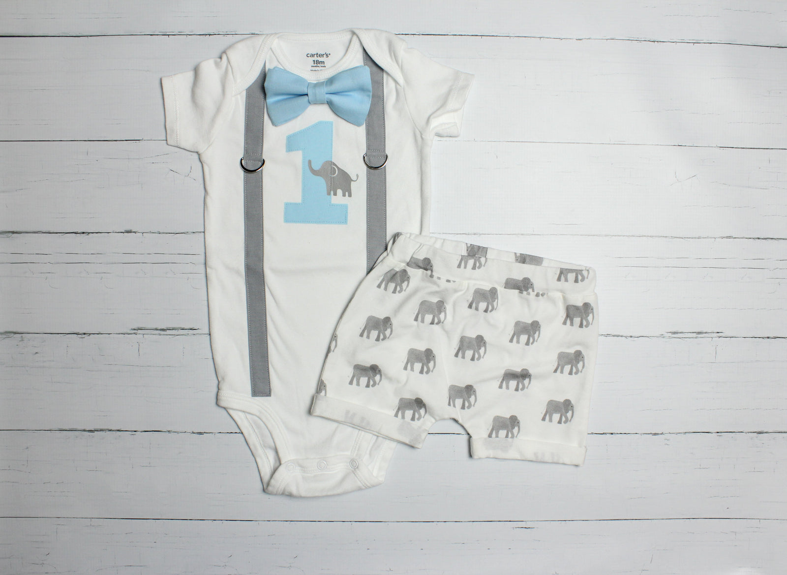 Cuddle Sleep Dream Rolled Hem Shorts Elephant Rolled Hem Shorts