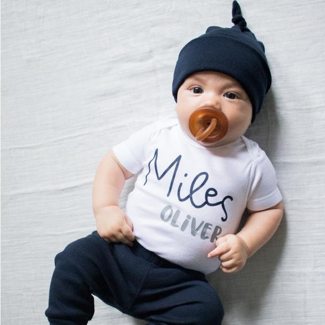 Newborn Baby Boys Hospital Outfit with Hat Customized with Personalization  Boutique Clothings
