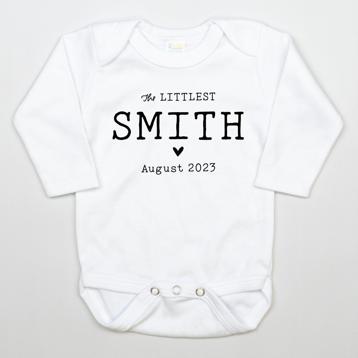 Cuddle Sleep Dream Pregnancy Announcement Bodysuit | Littlest Last Name