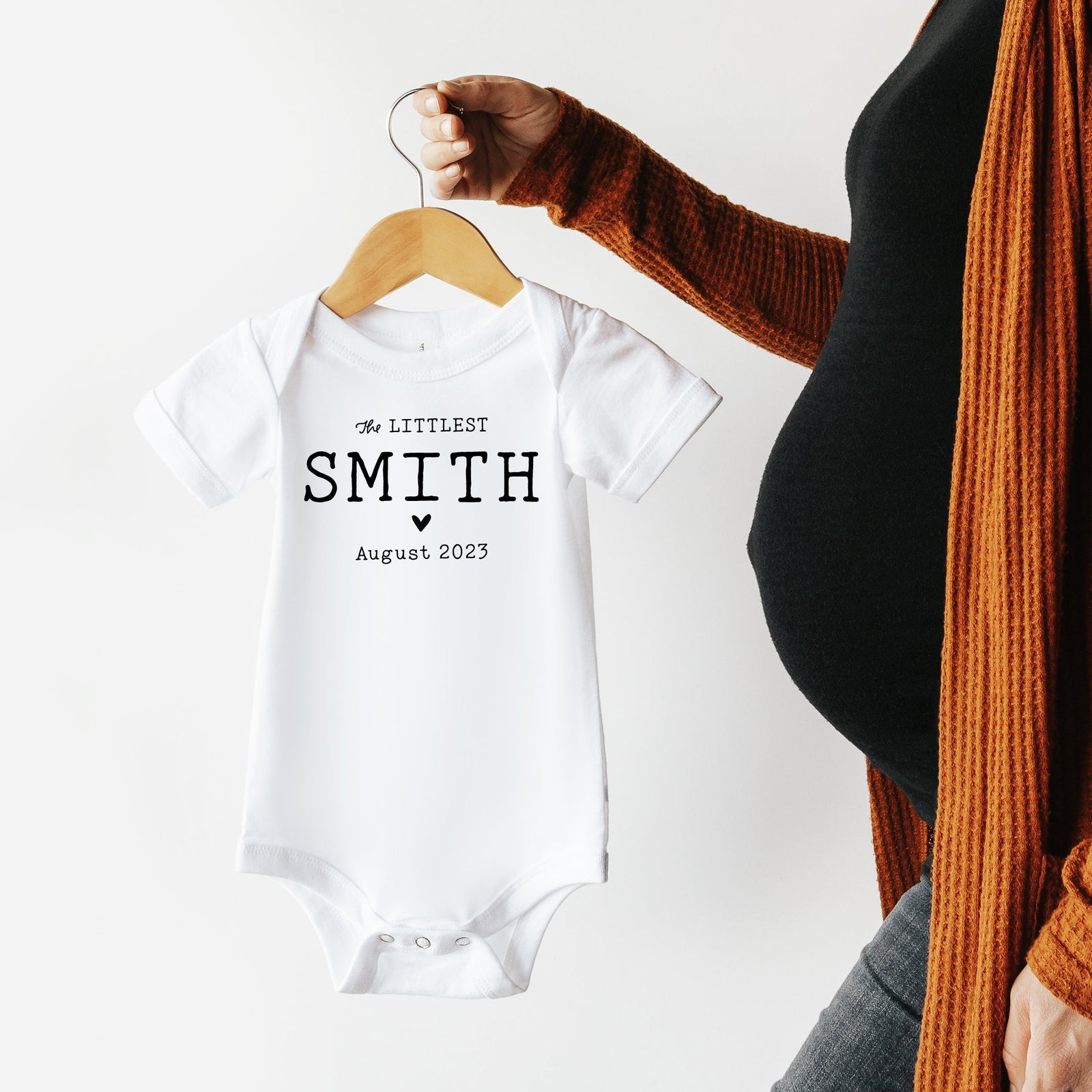 Cuddle Sleep Dream Pregnancy Announcement Bodysuit | Littlest Last Name