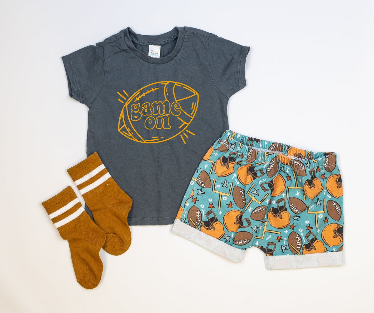 Kickin It Up Socks Baby &amp; Toddler Socks &amp; Tights Football Brown Socks w/ White Stripes