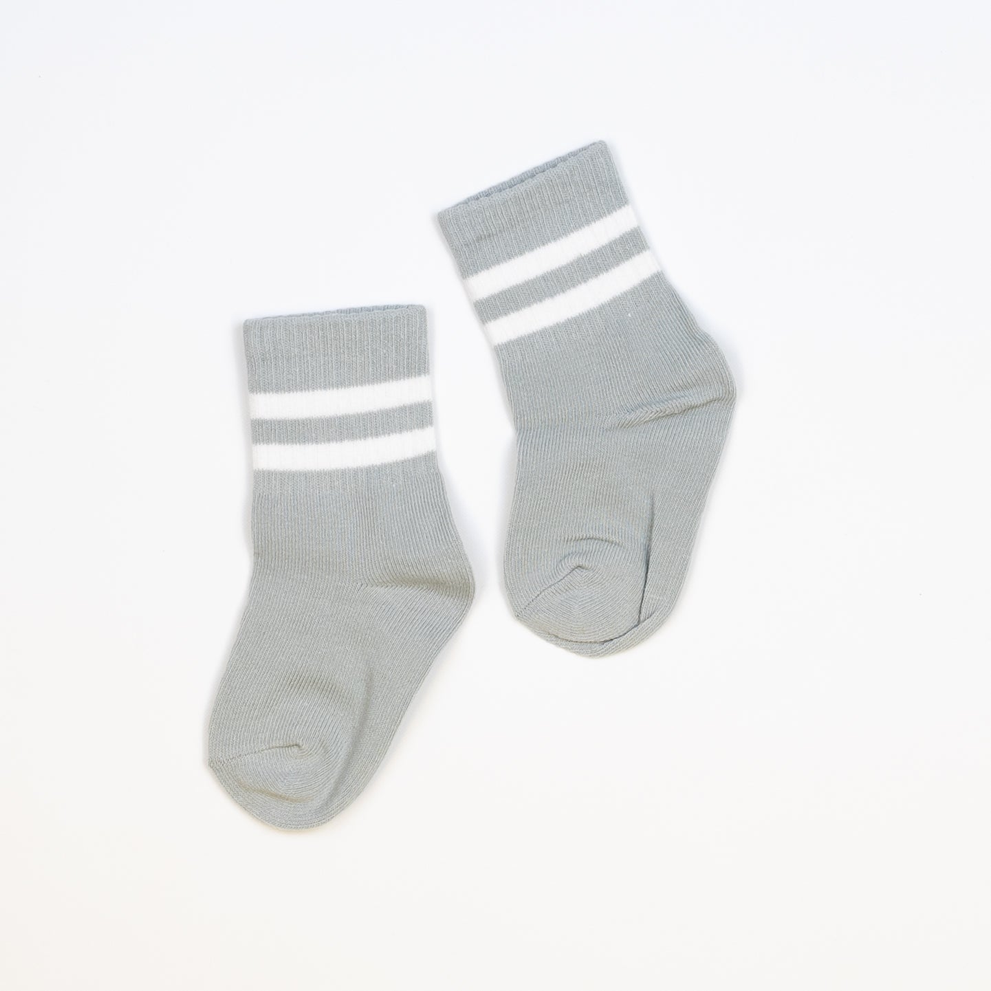 Kickin It Up Socks Baby & Toddler Socks & Tights Gray Socks w/ White Stripes