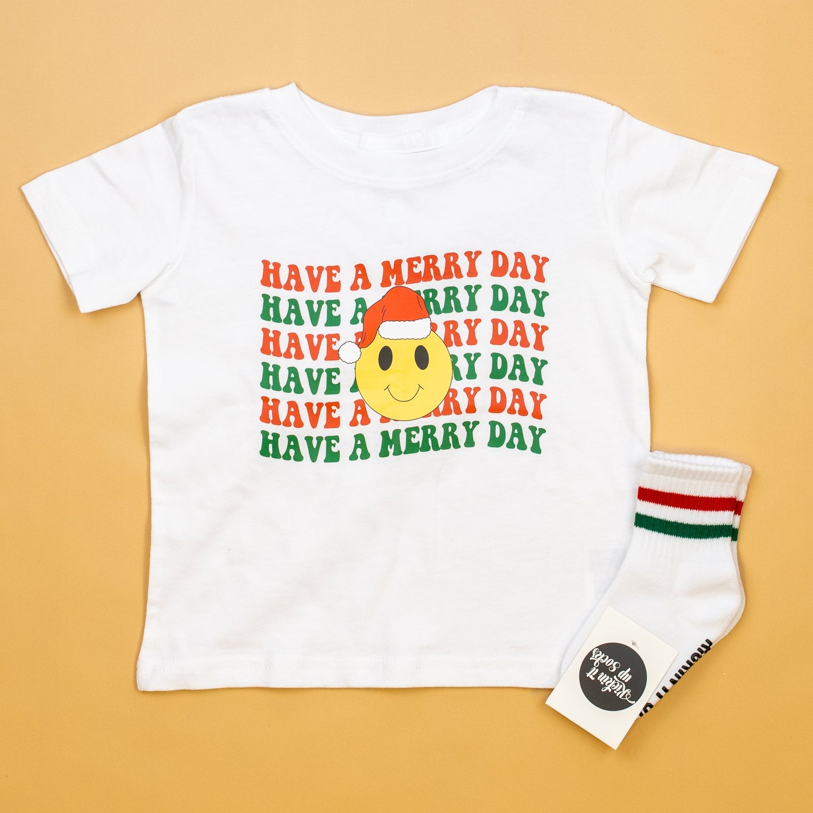 Kickin It Up Socks Baby & Toddler Socks & Tights Socks w/ Christmas Stripes